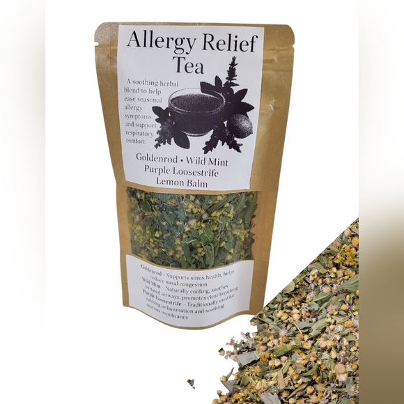 Allergy Relief Herbal Tea Goldenrod, Wild Mint, Purple Loosestrife, Lemon Balm - Picture 1 of 4